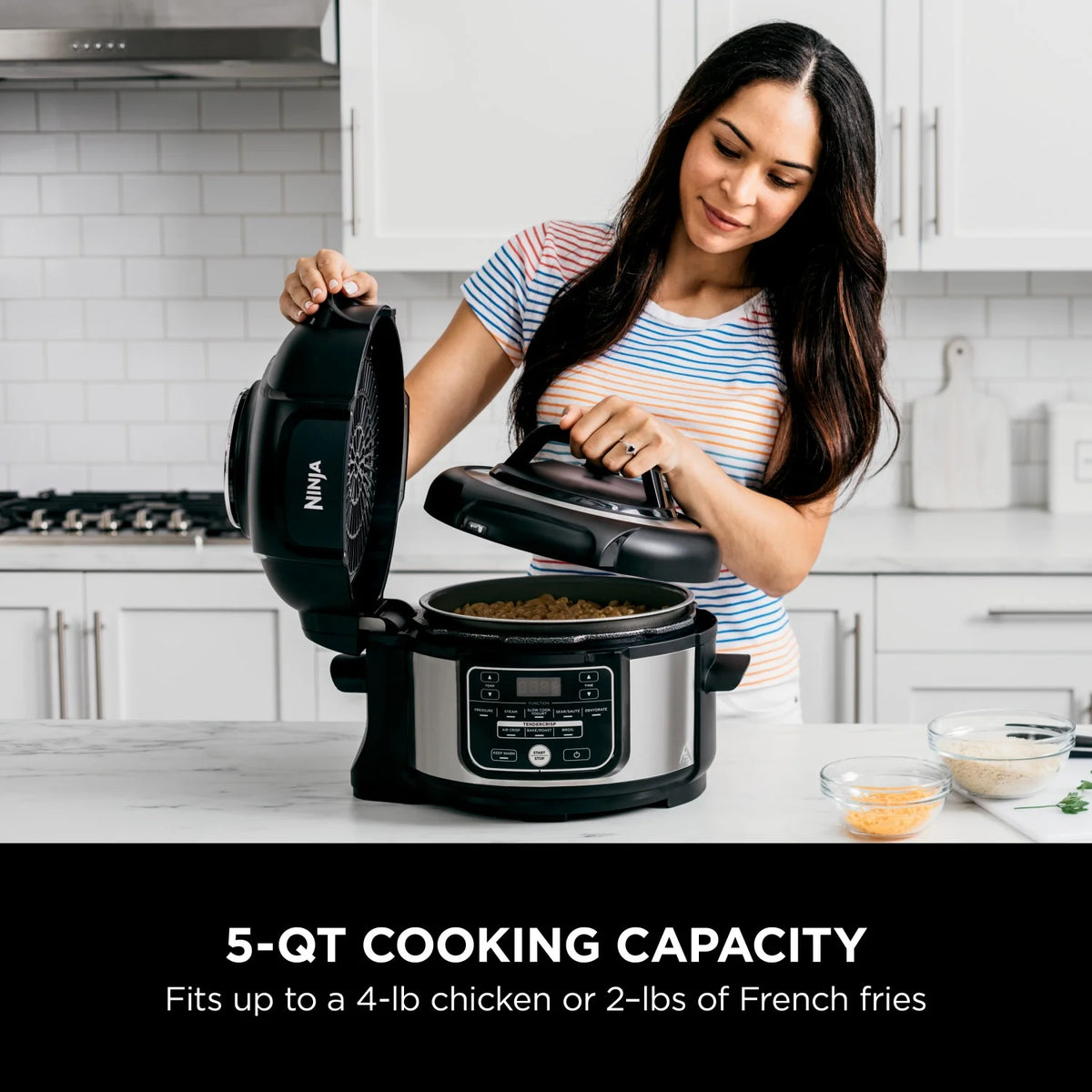 Ninja Foodi 10 - in - 1 5 Qt Pressure Cooker, Steamer, Bake, Broil, Dehydrate, Air Fryer, Non - Stick, FD101 Stainless Steel