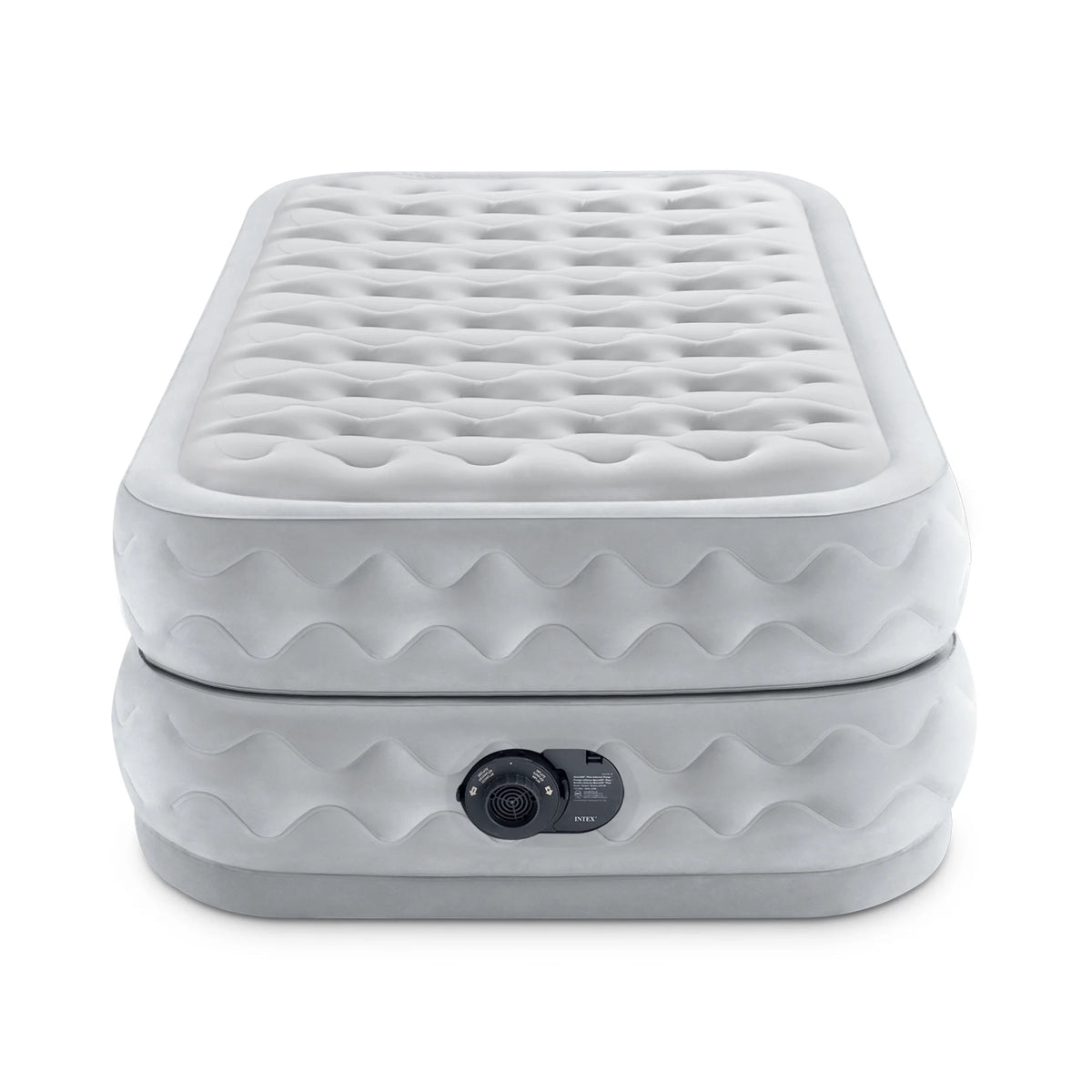 Open Box Intex Supreme Air Flow Fiber Tech Air Mattress W/ Built in Pump, Twin