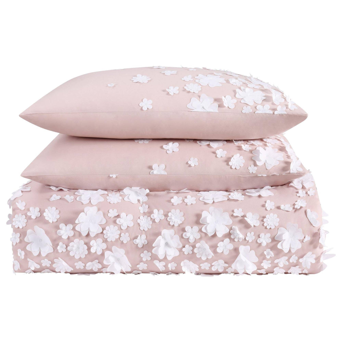 Christian Siriano Comforter Set, Full/Queen, Confetti Flowers Blush