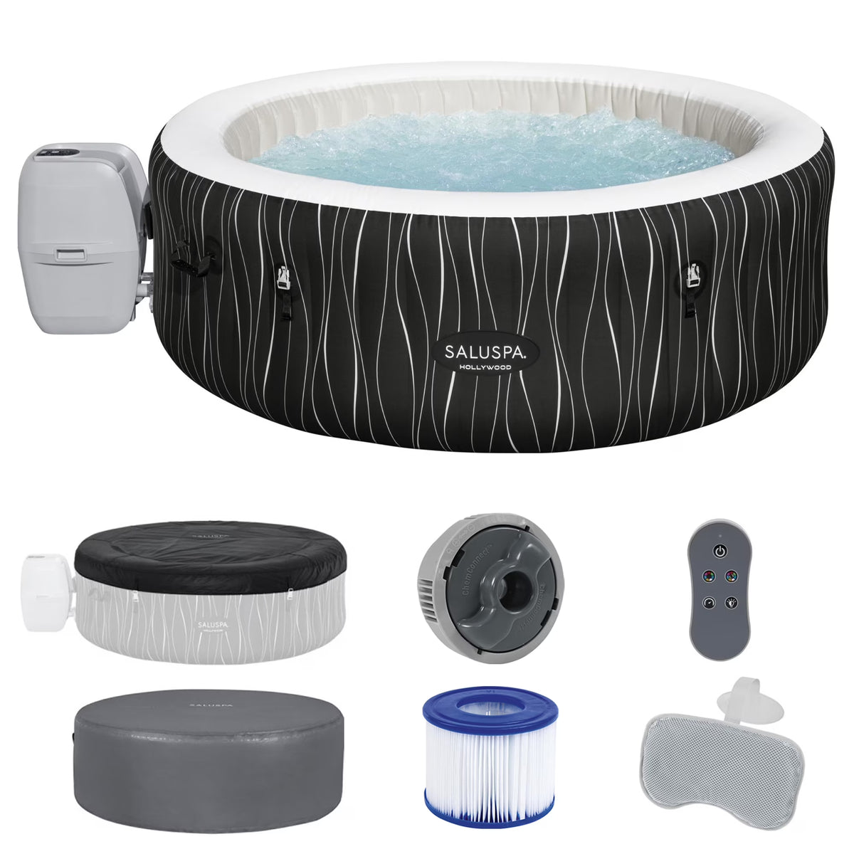 Bestway Saluspa Hollywood Luxe Airjet Inflatable Hot Tub W/ Pump #p08411
