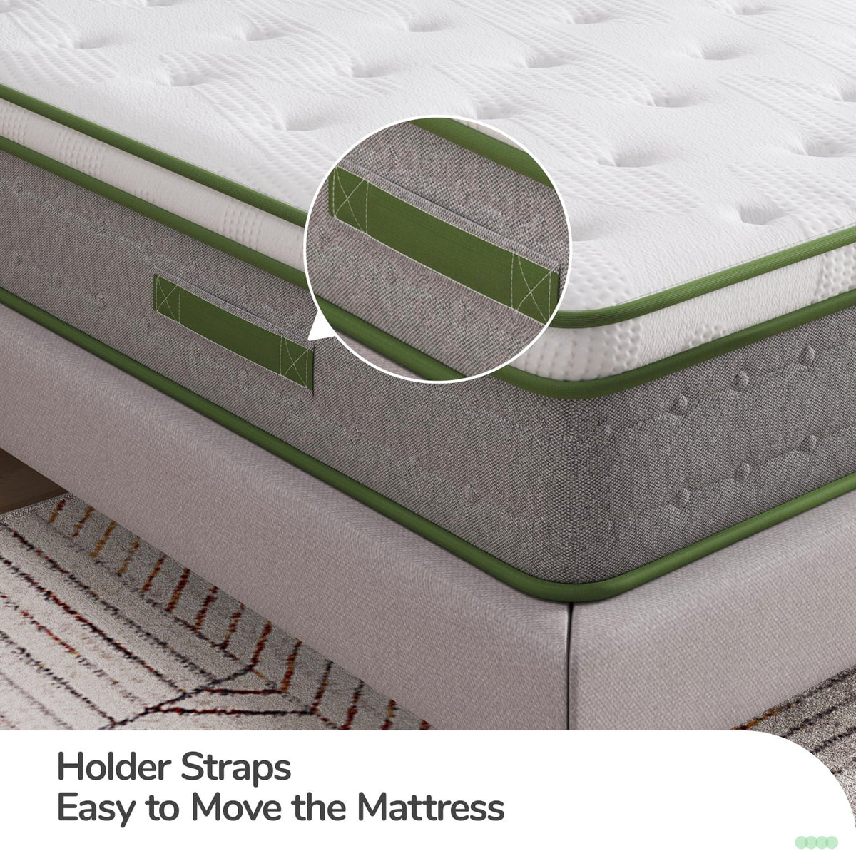10'' Pocket Spring Hybrid Mattress in a Box for Cool Sleep. Queen Size Mattress