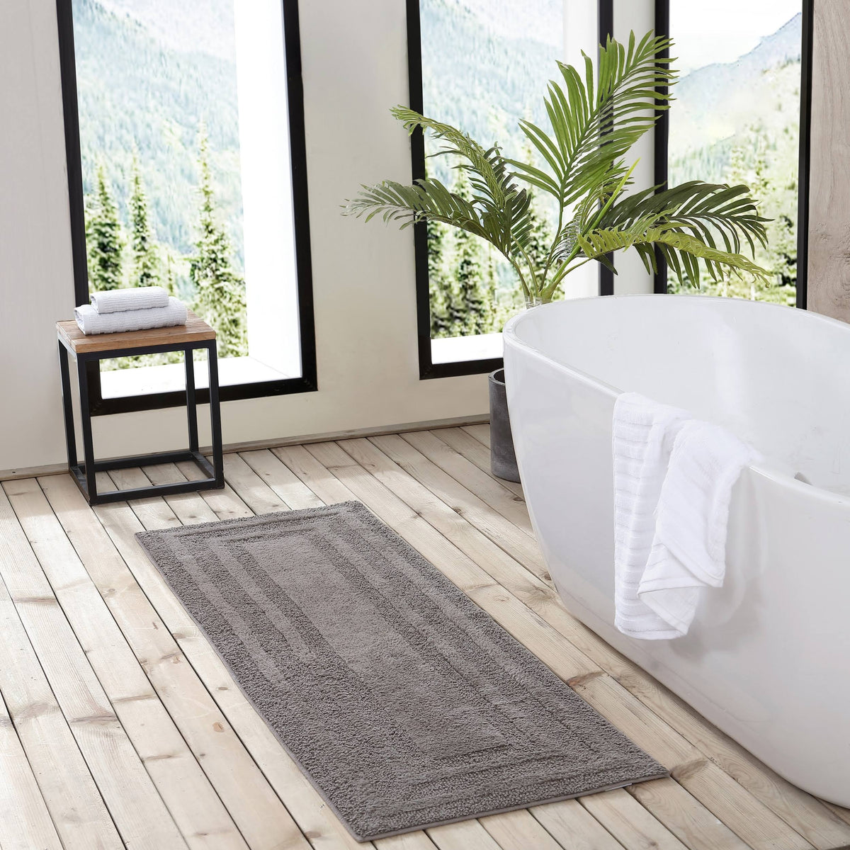 Eddie Bauer Logan Beige Bath Rug Runner - Brown - 60 in
