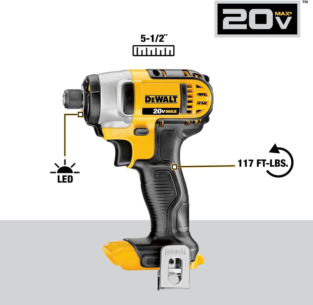 20V Cordless Drill and Impact Driver Combo Kit with 2 Batteries and Charger