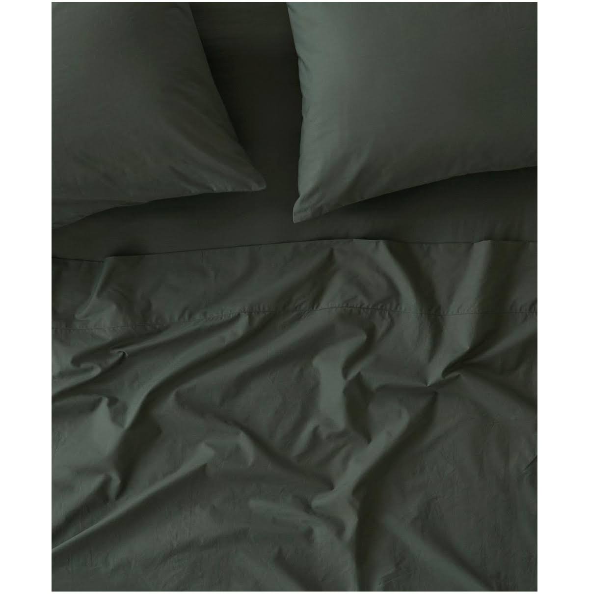 P A C T Organic Organic Cool-Air Percale Sheet Set in Castor Grey | Size King | Fair Trade