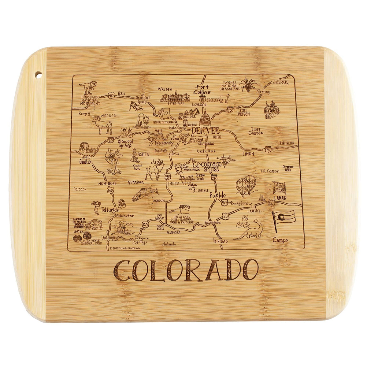 Totally Bamboo Colorado Slice of Life Cutting Board - Each