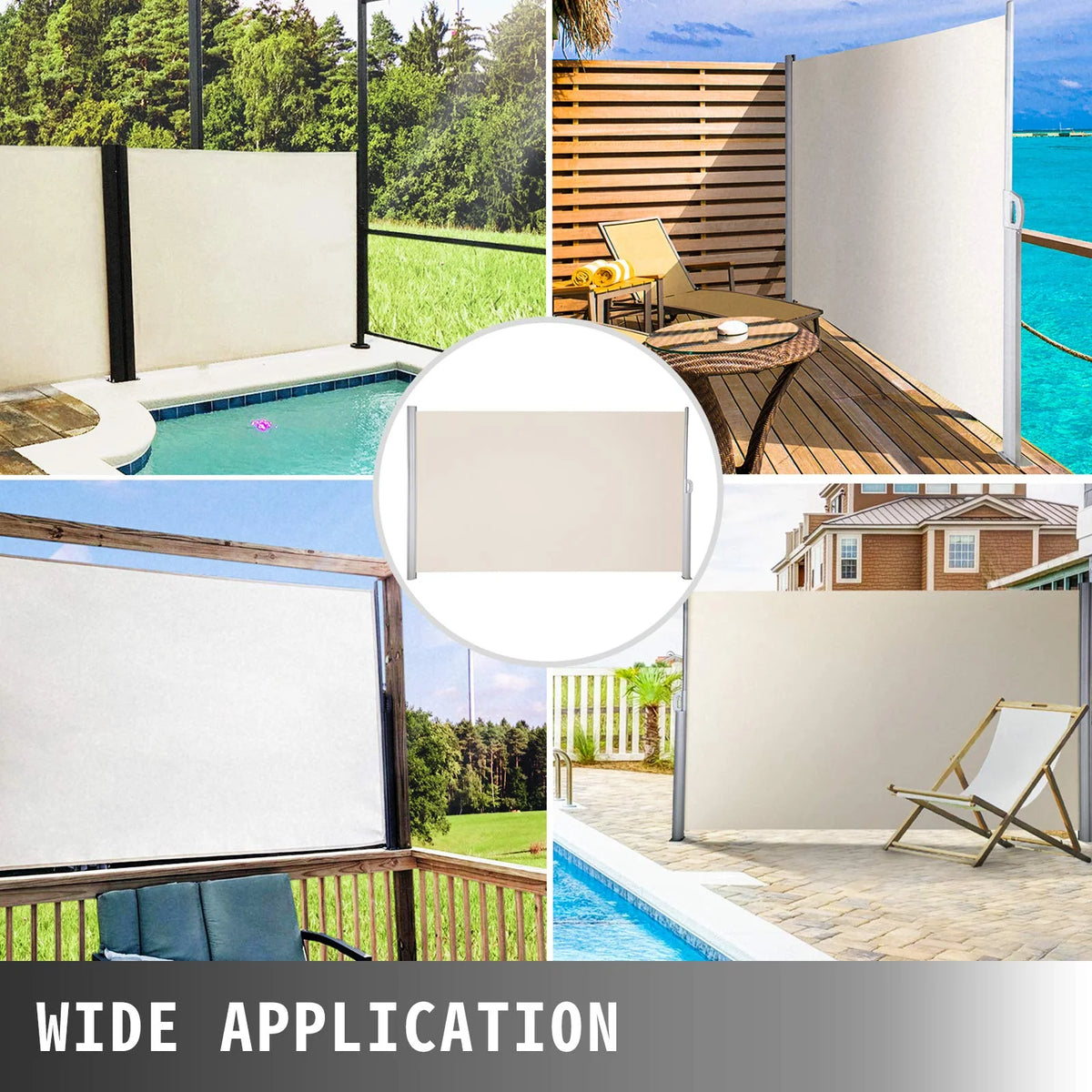 VEVOR Retractable Side Awning. Outdoor Privacy Screen