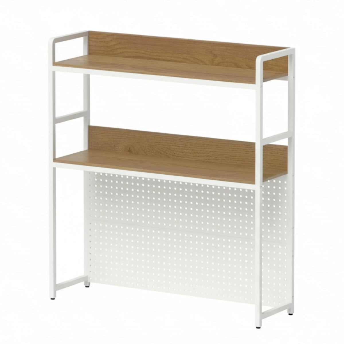 Tangkula Multipurpose 2-Tier Desk Hutch with Pegboard