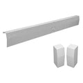 Baseboarders Premium Series 7 ft Galvanized Steel Slip-On Baseboard Heater Cover Replacement + Left and Right Endcaps, White | Easy Installation for