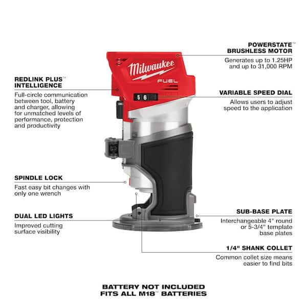 M18 FUEL 18-Volt Lithium Ion Brushless Cordless Combo Kit 6-Tool with Jig Saw and Compact Router