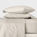 Queen 300 Thread Count Temperature Regulating Solid Sheet Set Natural - Casaluna