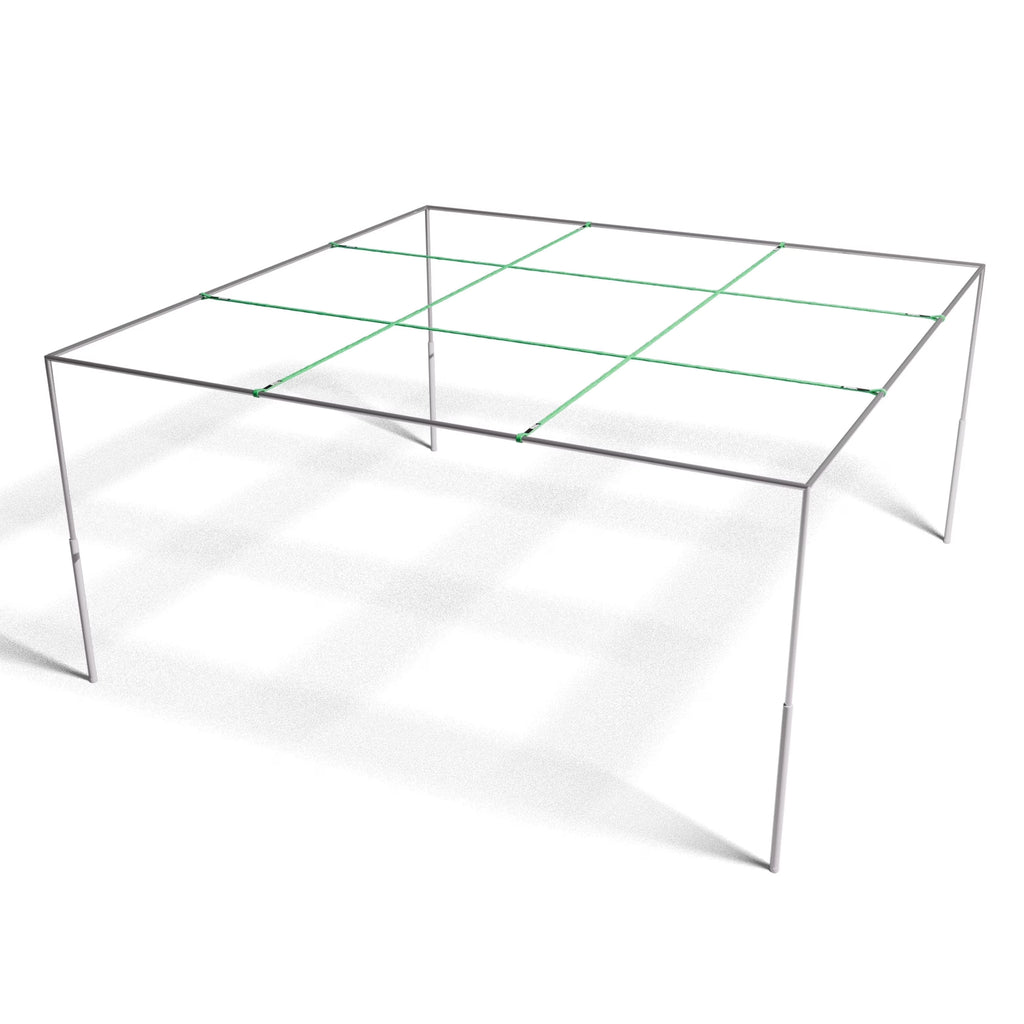 Castle Squares 9 Square, Volleyball, Indoor/Outdoor Yard Game - Mill Finish Aluminum