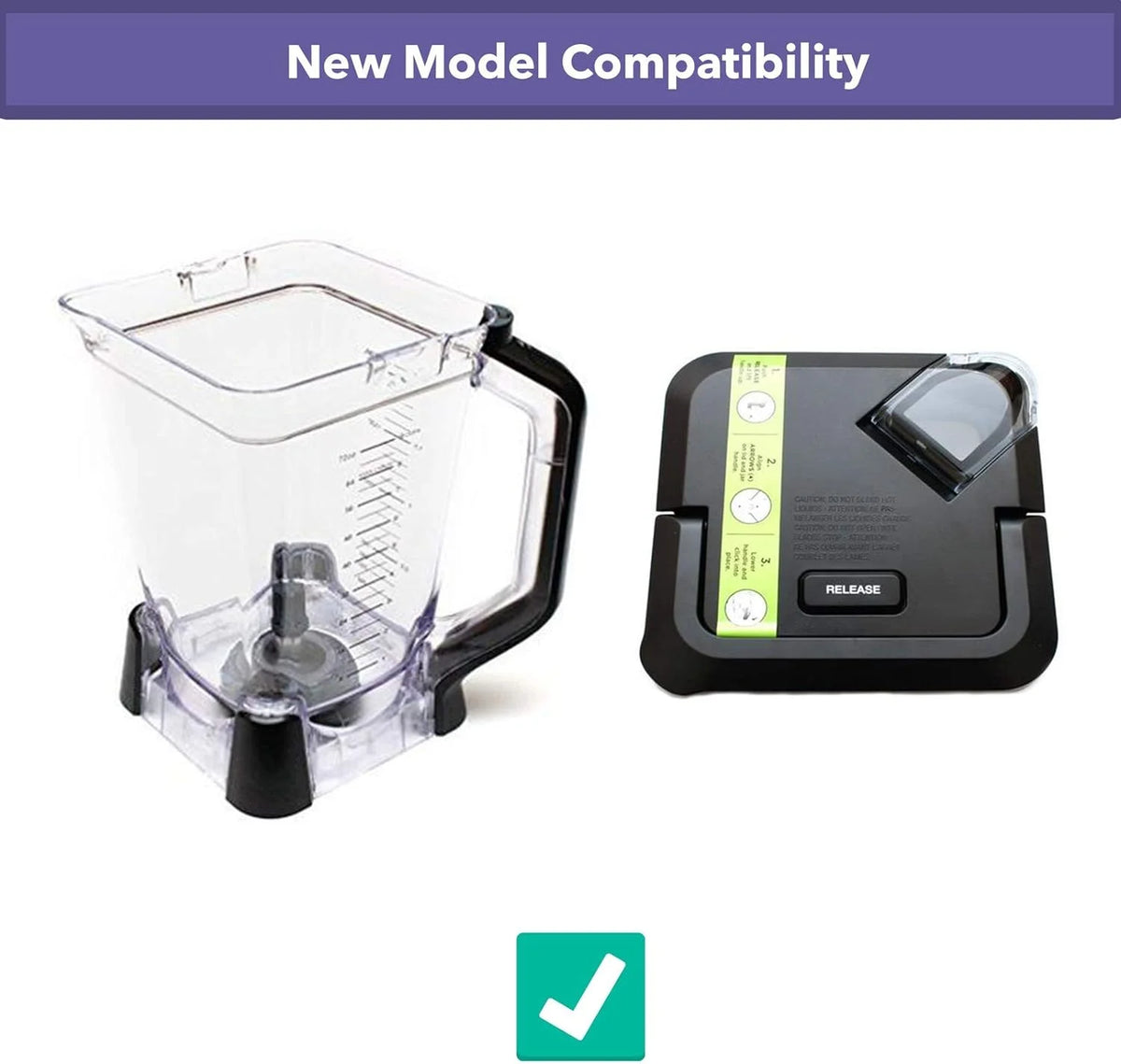 Ninja Easy Installation Pitcher Replacement Blender Part, Transparent
