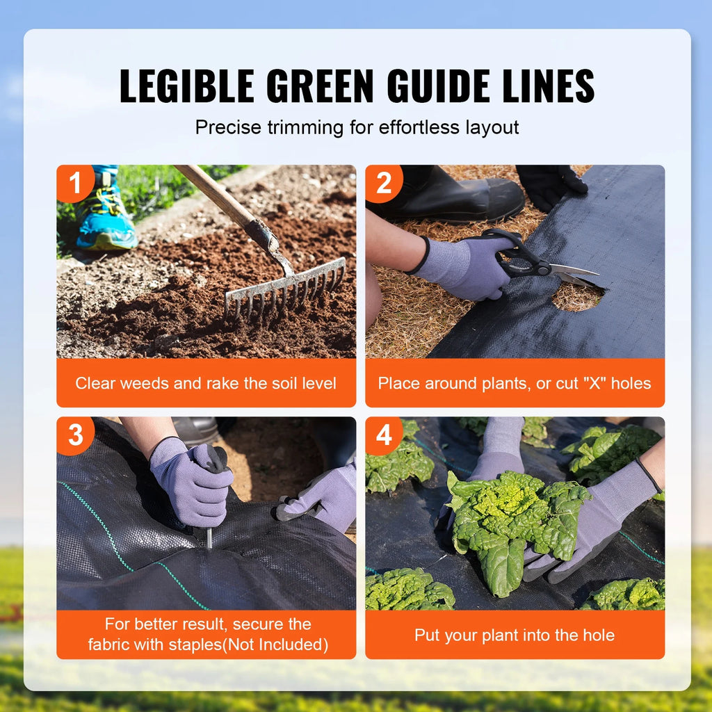 KFFKFF 13ftx108ft Superior Strength Weed Barrier Landscape Material, 5 oz Geotextile Fabric for Under Gravel, Excellent Permeability for Weed Restriction Mat, Driveway Material