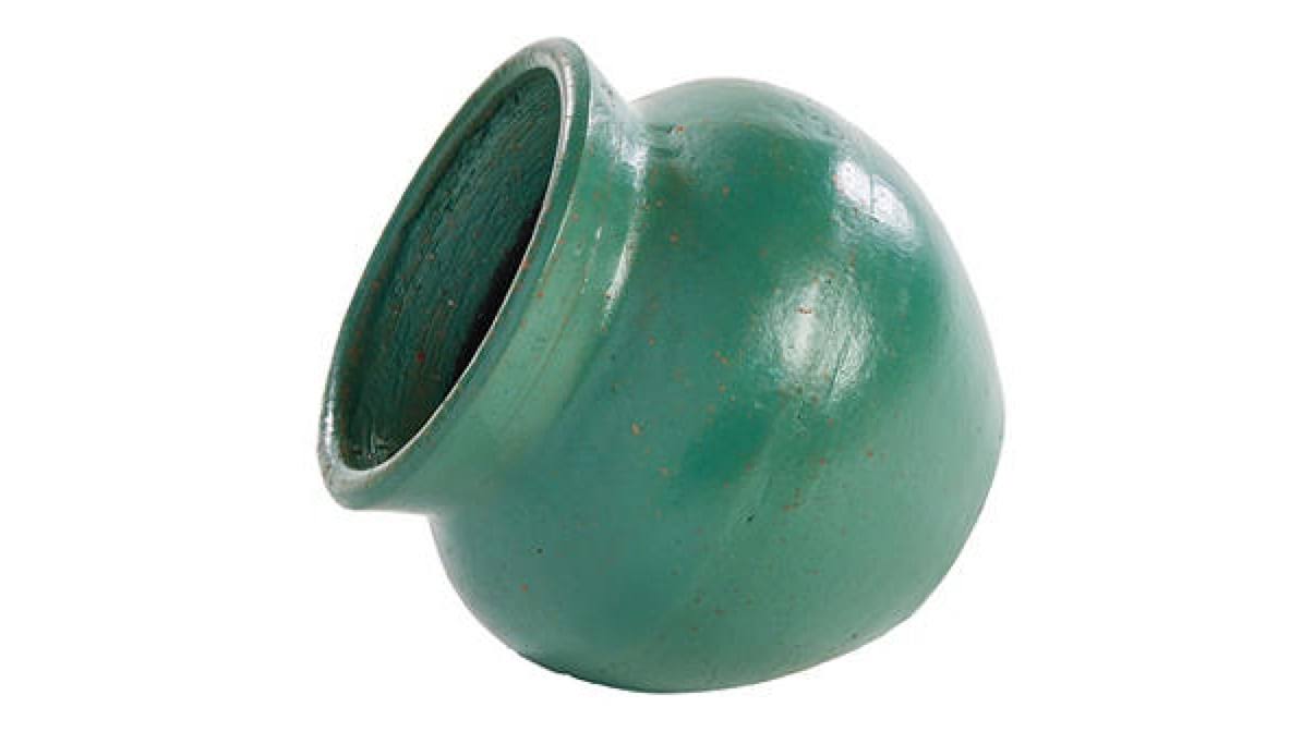 Tilted 12" Green Clay Planter | Big Lots