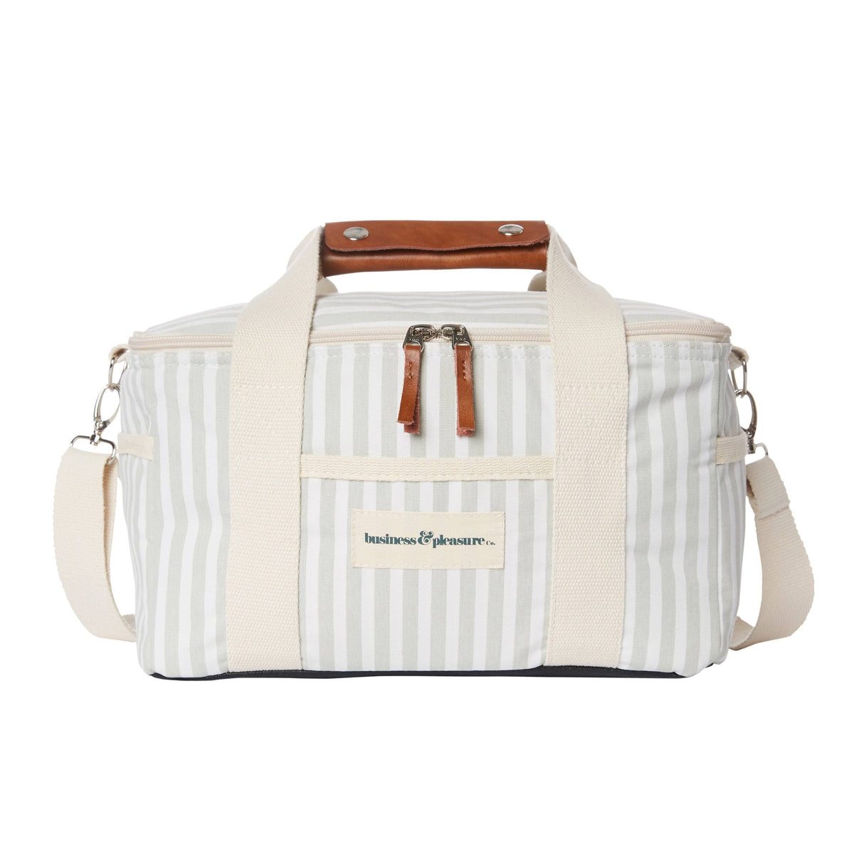 Business & Pleasure - Premium Cooler Bag - Laurens Sage Stripe