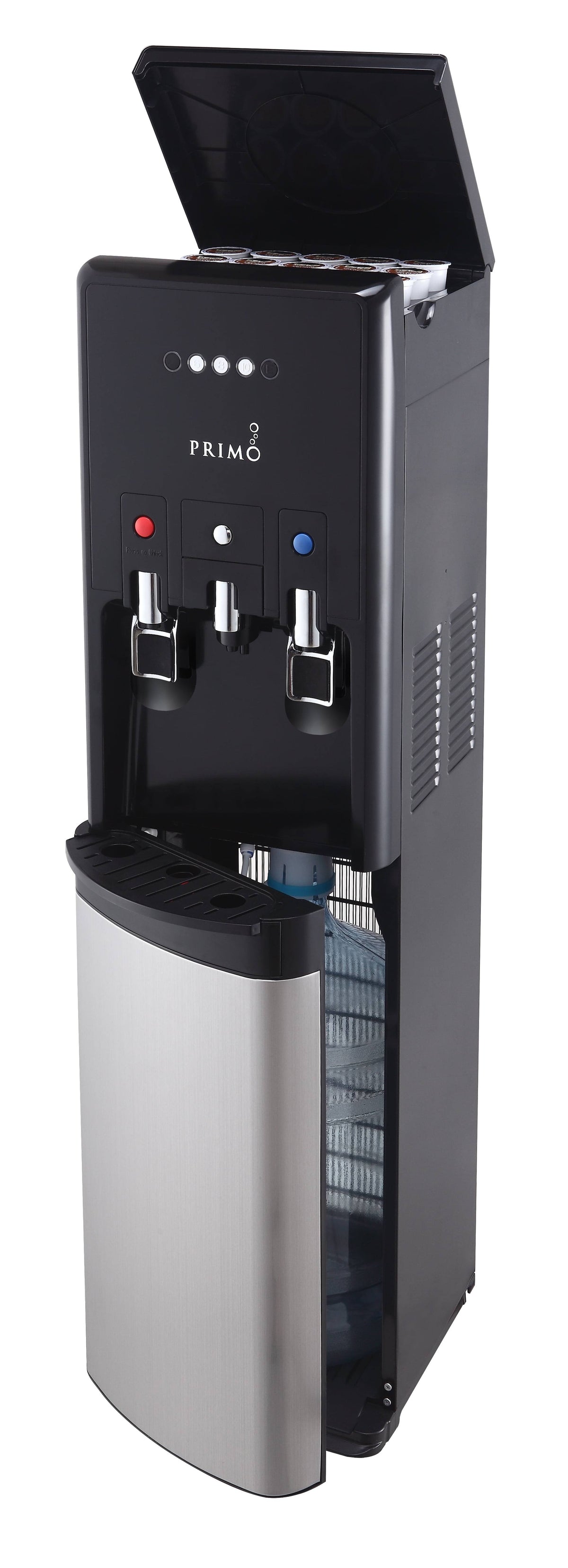 Primo hTRiO Coffee K-Cup Water Dispenser Bottom Loading, Hot/Cold, Stainless Steel, Black