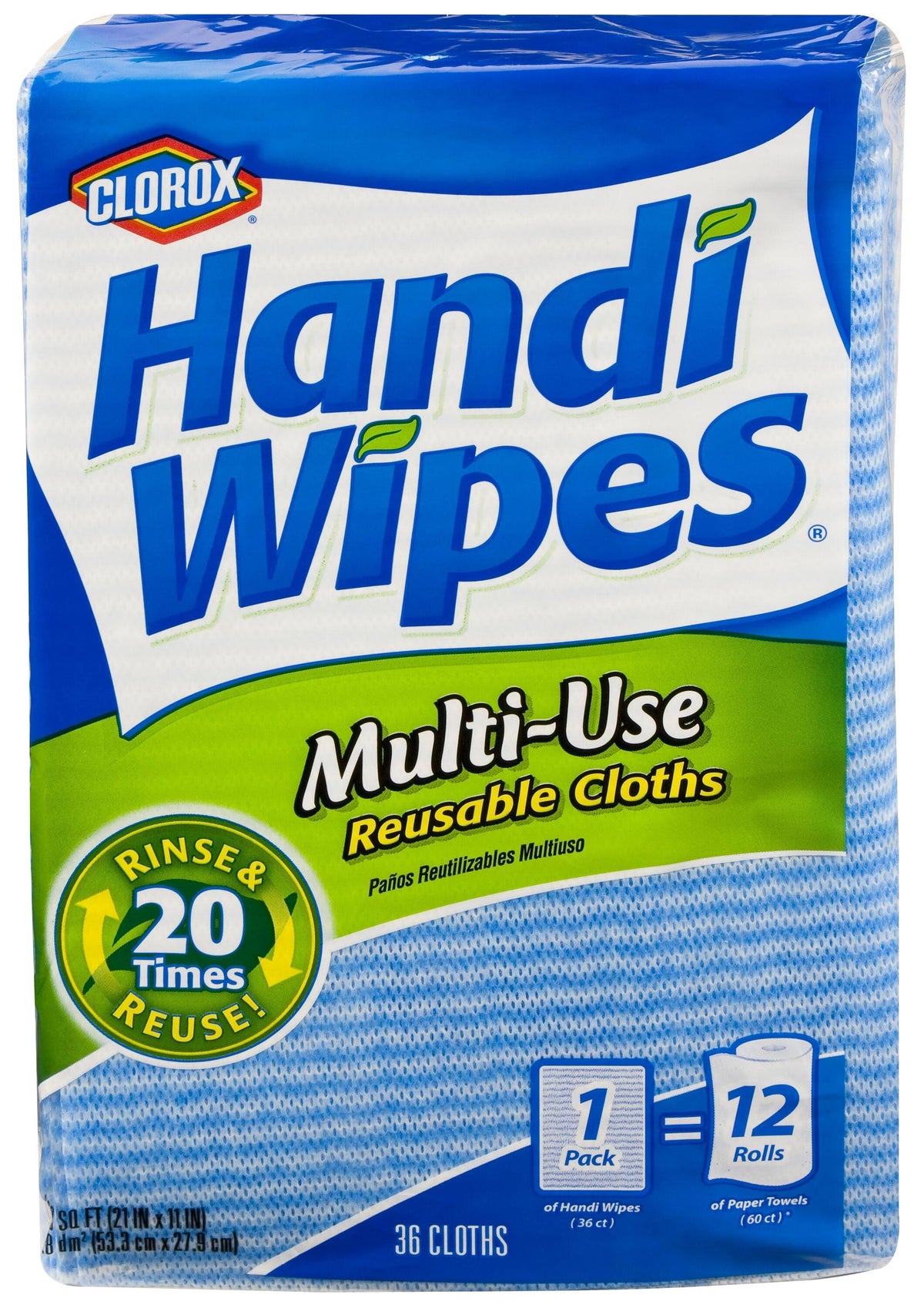 Handi Wipes Cloths, Reusable, Multi-Use - 36 cloths