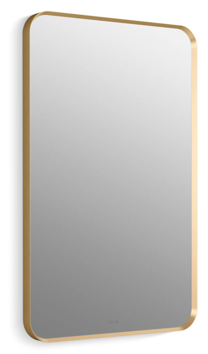 Kohler K-26052 Essential 22" x 34" Rectangle Decorative Mirror - Moderne Brushed Gold