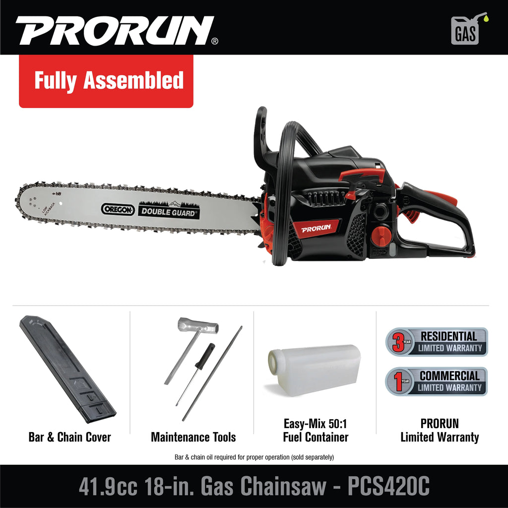 Prorun 18 - In. 42.0cc 2 - Cycle Gas - Powered Chainsaw