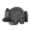 Stone by Mercer Project Hekonda Stoneware 16-Piece Dinnerware Set, Gray