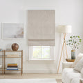 Eclipse Drew Blackout Textured Solid Cordless Roman Shade, 64" x 33" - Linen