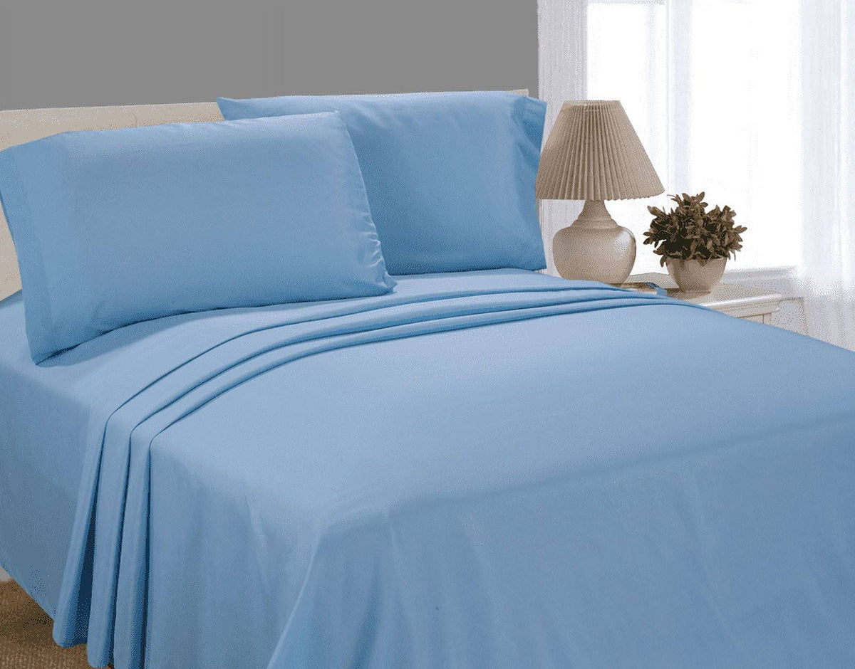 Mainstays Basic Microfiber Full Blue Sheet Set