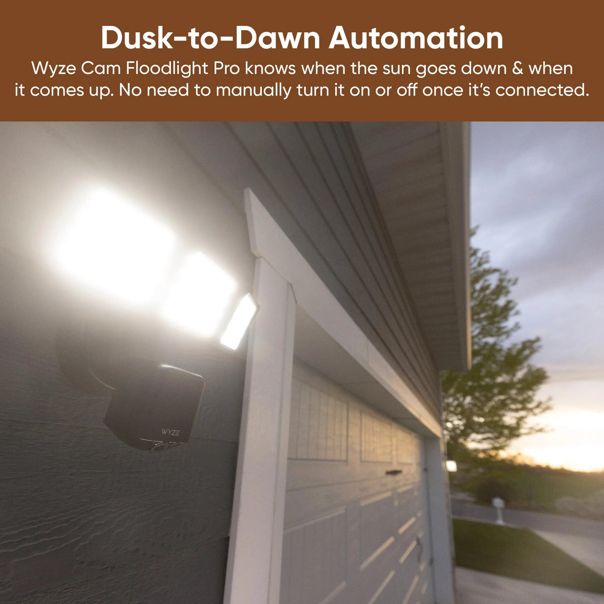 WYZE Wired Floodlight Camera Pro. 180 Wide View for Home
