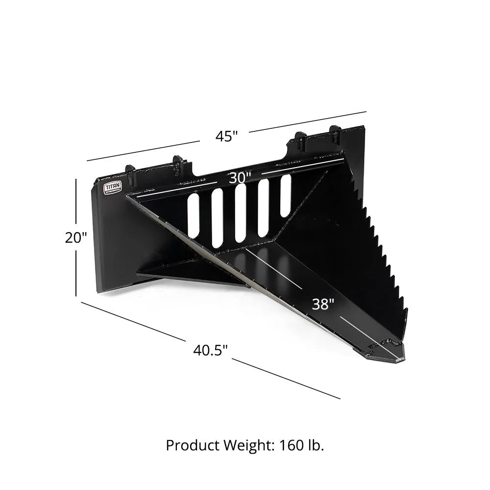 Titan Attachments Economy Series Stump Bucket Tree Scoop Digger