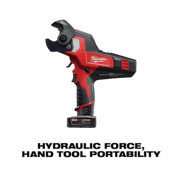 M12 12V Lithium-Ion Cordless 600 MCM Cable Cutter Kit with One 3.0Ah Battery. Charger and Hard Case