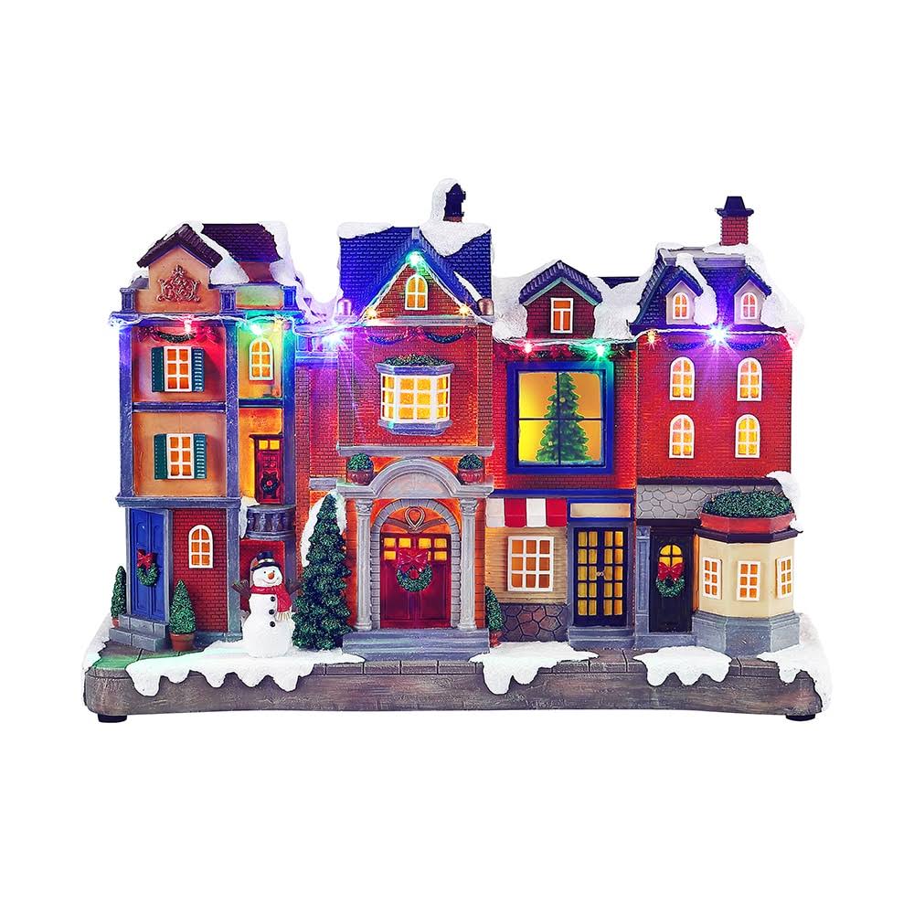 Carole Towne ct Brownstones Lighted Musical Village Scene | NM-X22229AA