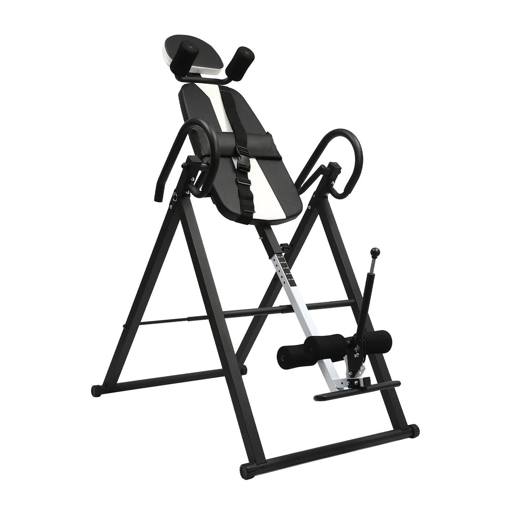 Foldable Inversion Table Teeter Advanced Back Pain Ankle Relief Gravity Fitness
