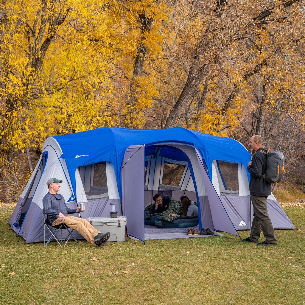 Ozark Trail 16 - Person 3 - Room Cabin Tent, with 3 Entrances