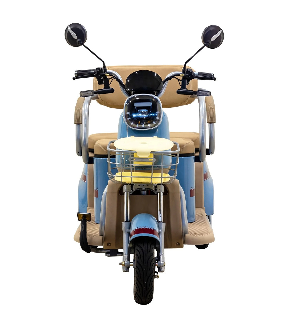Massimo MGC E - Trike 3 - Wheel Electric Cart - 17 MPH, 2 - Seater Adult Scooter - Blue