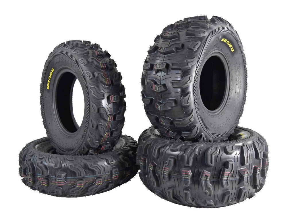 Kenda Bear Claw EX (2) 25x8 - 12 Front & (2) 25x11 - 10 Rear ATV 6 PLY Tires 4 Pack Set