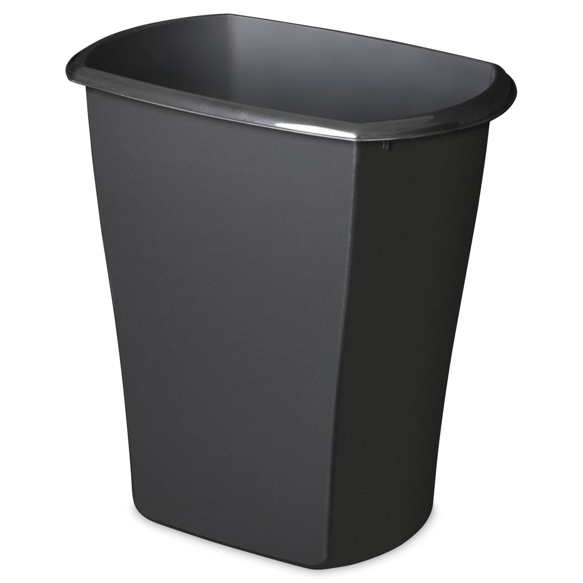 Sterilite, 5.5 Gallon Black Rectangular Wastebasket