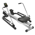 290 lb Rowing Machine, Hydraulic Machine Rower with 12 Level Adjustable Resistance and LCD Monitor, Exercise Equipment for Home Fitness Full Body Workout Cardio Training