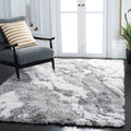 Safavieh Horizon Konstantinos Abstract Shag Area Rug, Grey/Ivory, 5'3" x 7'7"