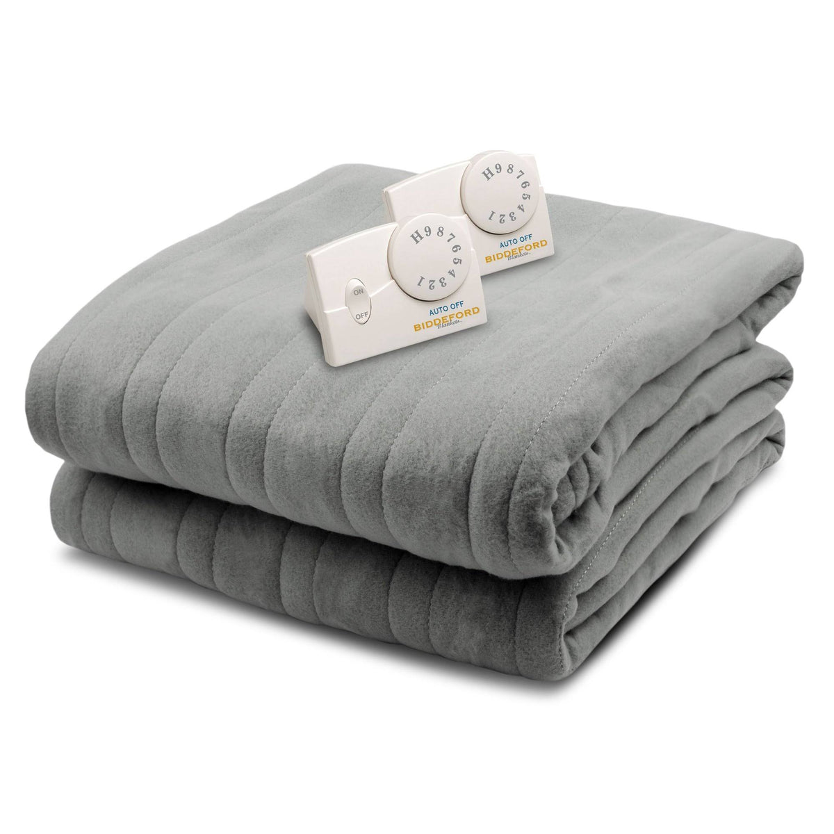 Biddeford Comfort Heated Blanket - Knit Twin Gray