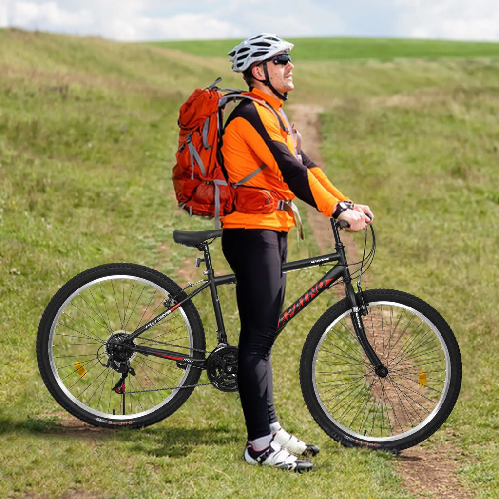 Ecarpat Mountain Bike 26 in for Men Women, 21 Speeds High - Carbon Steel Frame, Classic Adult Teens Sport Bicycle, V Brakes Bicycle for Snow City Commuters and Short Trip