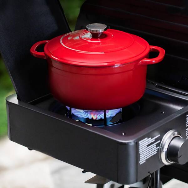 Double Play 1, 260 Sq., In. 3 - Burner Gas and Charcoal Grill in Black