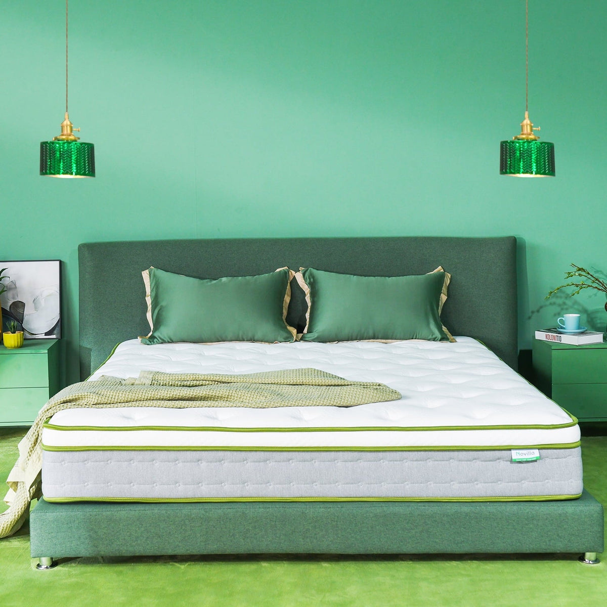 Serenity 10 inch Gel Memory Foam Innerspring Hybrid Mattress Cool Sleep. Queen Mattress