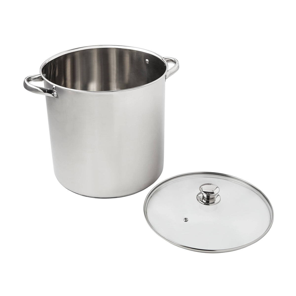 Mainstays Stainless Steel Stock Pot with Glass Lid - 16 qt