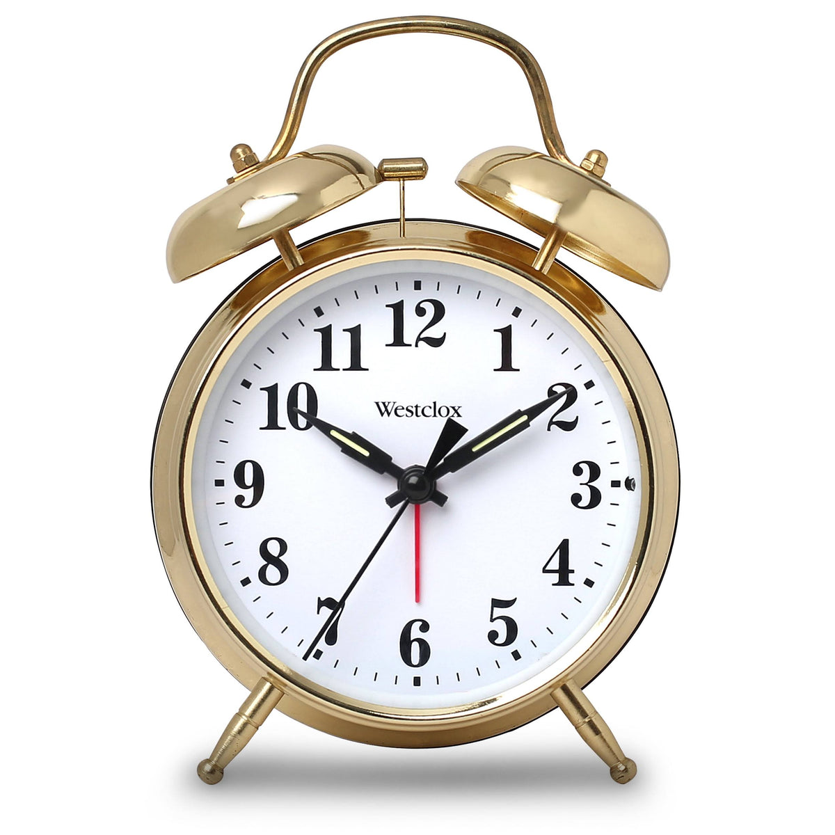 Westclox 70010G Metal Twin Bell Alarm Clock