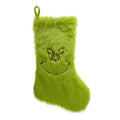 Dr Seuss' The Grinch Who Stole Christmas, Grinch Furry Stocking, 20 Inches Tall, Grinch Green