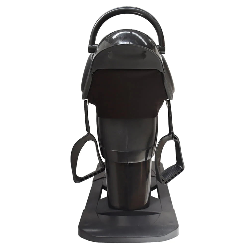 EQCOTWEA Electric Horse Riding Machine Abdominal Exercise Fitness Equipment Black