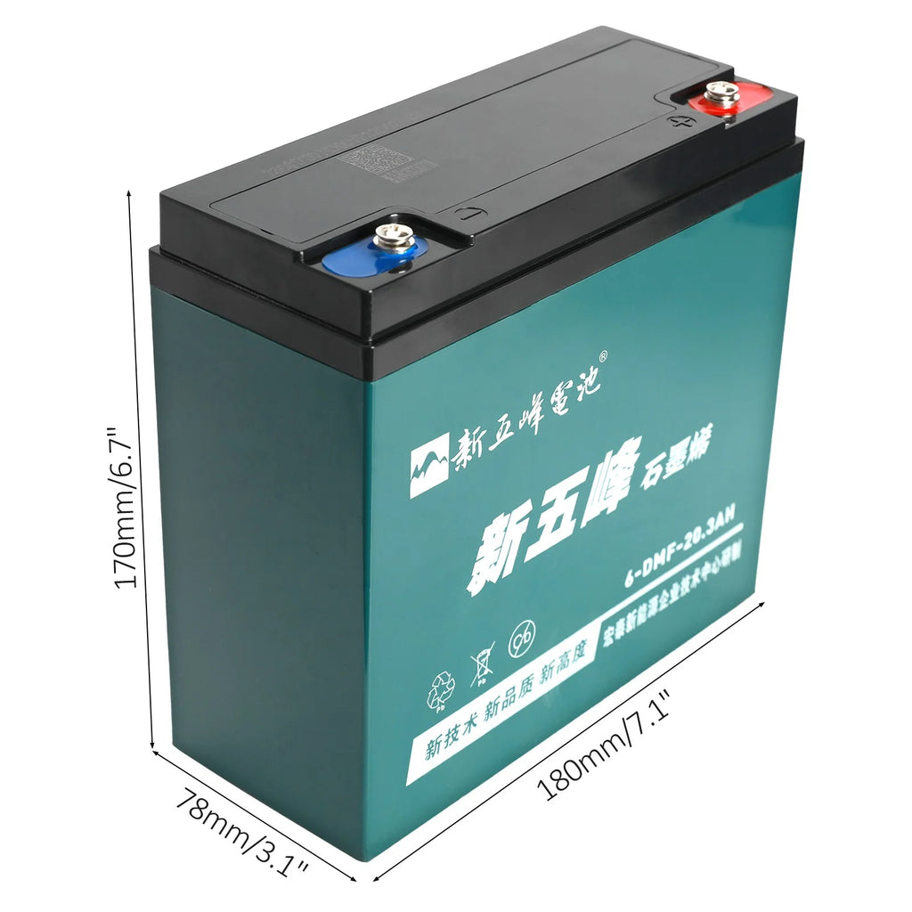 2 Pack 12V 20ah Battery 6 - DMF - 20 Sealed Lead Acid Battery 6 - DZM - 20 for 24V 20ah Mobility Scooter Electric Go Kart E Bike Motorcycle Golf Carts Electric Wheelchair ATV UTV Generator
