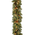 National Tree 9' Carolina Pine Garland with Clear Lights