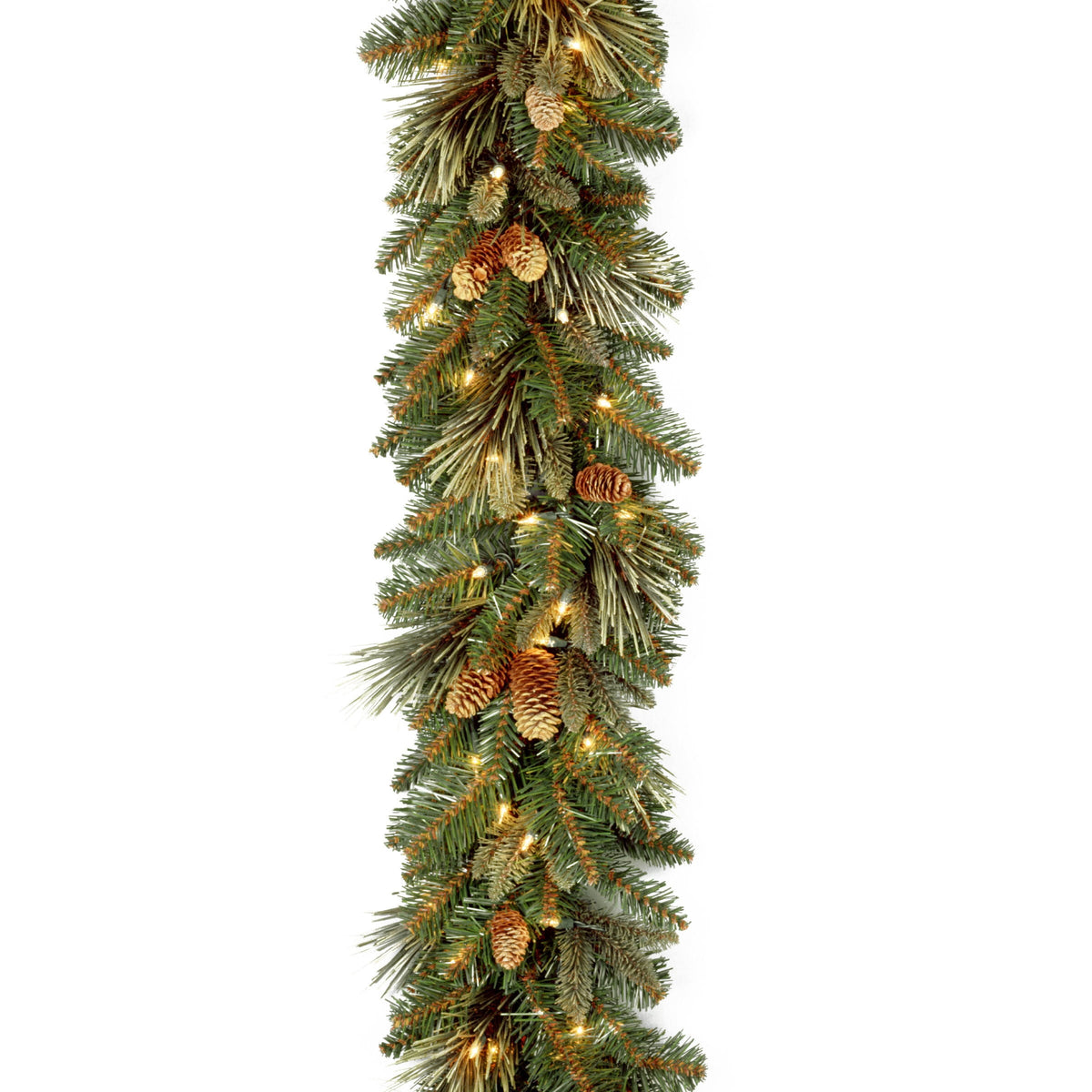 National Tree 9' Carolina Pine Garland with Clear Lights