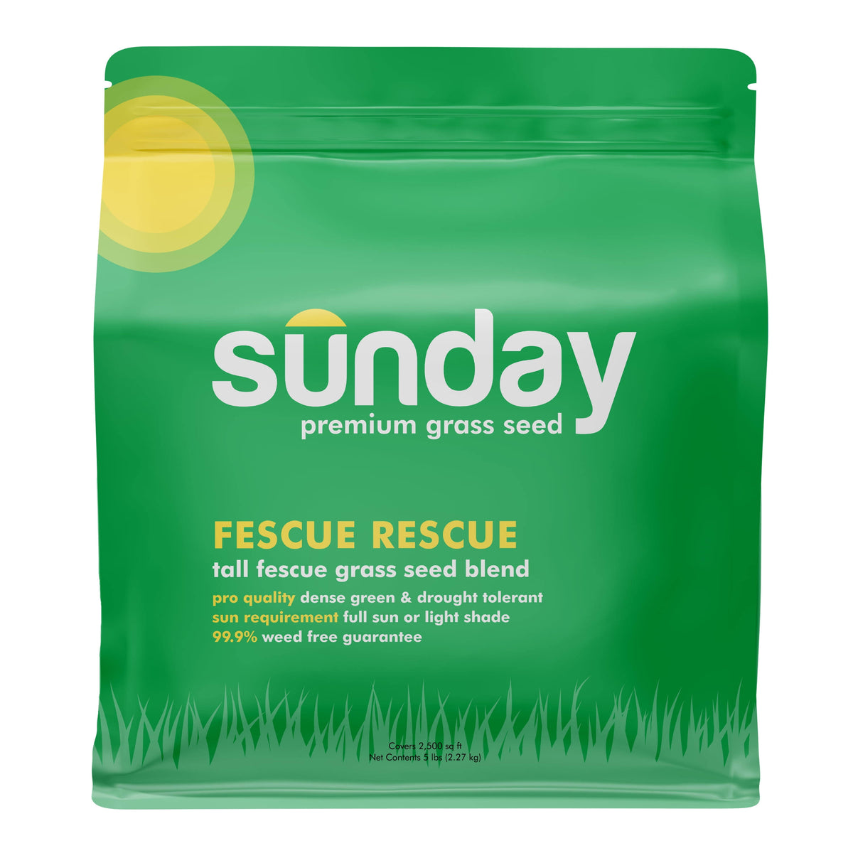 Fescue Rescue Tall Fescue Grass - Sunday Seed Blend (5lb Bag)