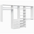 Easy Track - Dual Tower Closet Storage Organizer with Shelves and Drawers - White